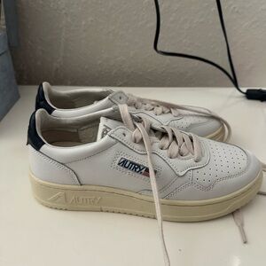 Autry White and Navy Sneakers